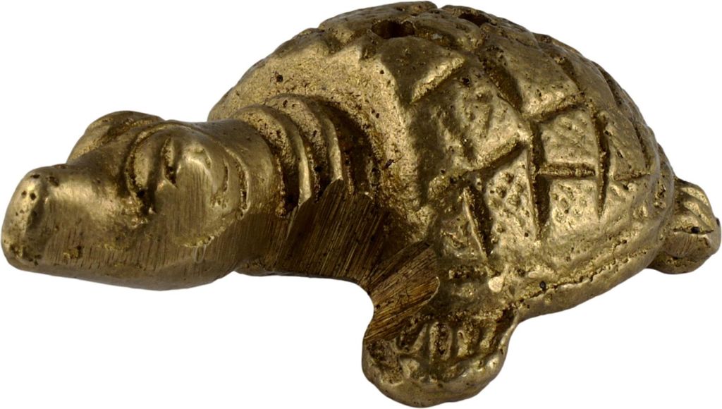 Räucherstäbchenhalter Figur Schildkröte Messing gold klein Deko