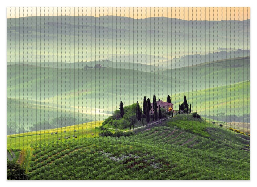 Wallario Duschmatte Antirutschmatte Badmatte Fußmatte Toskana in Italien, Größe ca. 70 x 50 cm