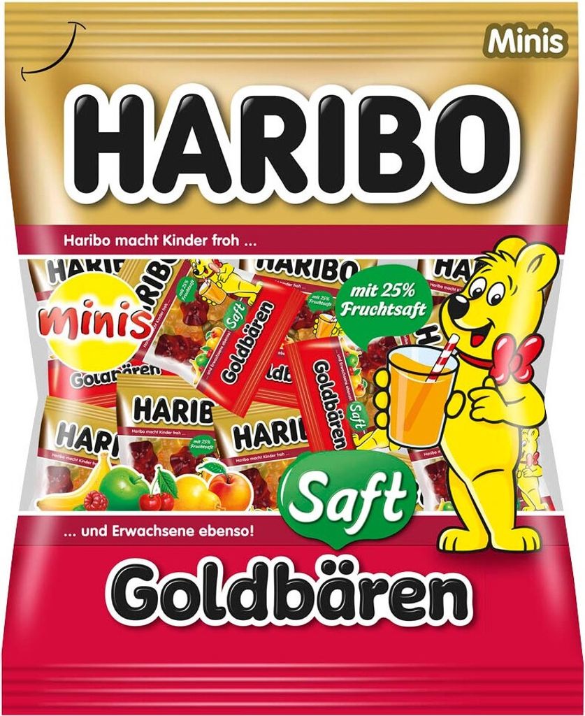 Haribo Juice Gold Bears Minis extra mäkké s 25% ovocnej Obrázok produktu 