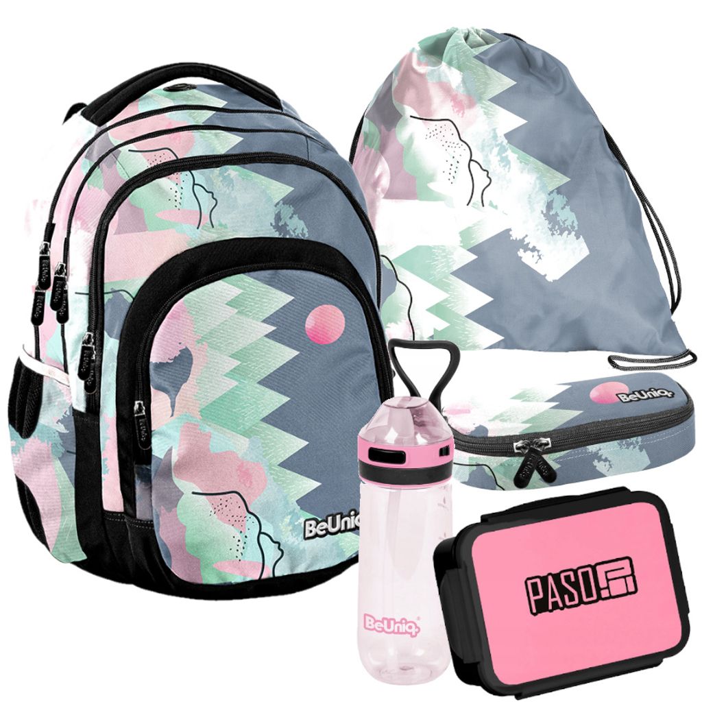 Schulrucksack BeUniq - 5-Teiliges Set