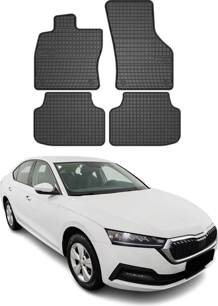 2019-2025 Skoda Octavia Fußmatten TPE Schwarz 4 tlg Produktbild 