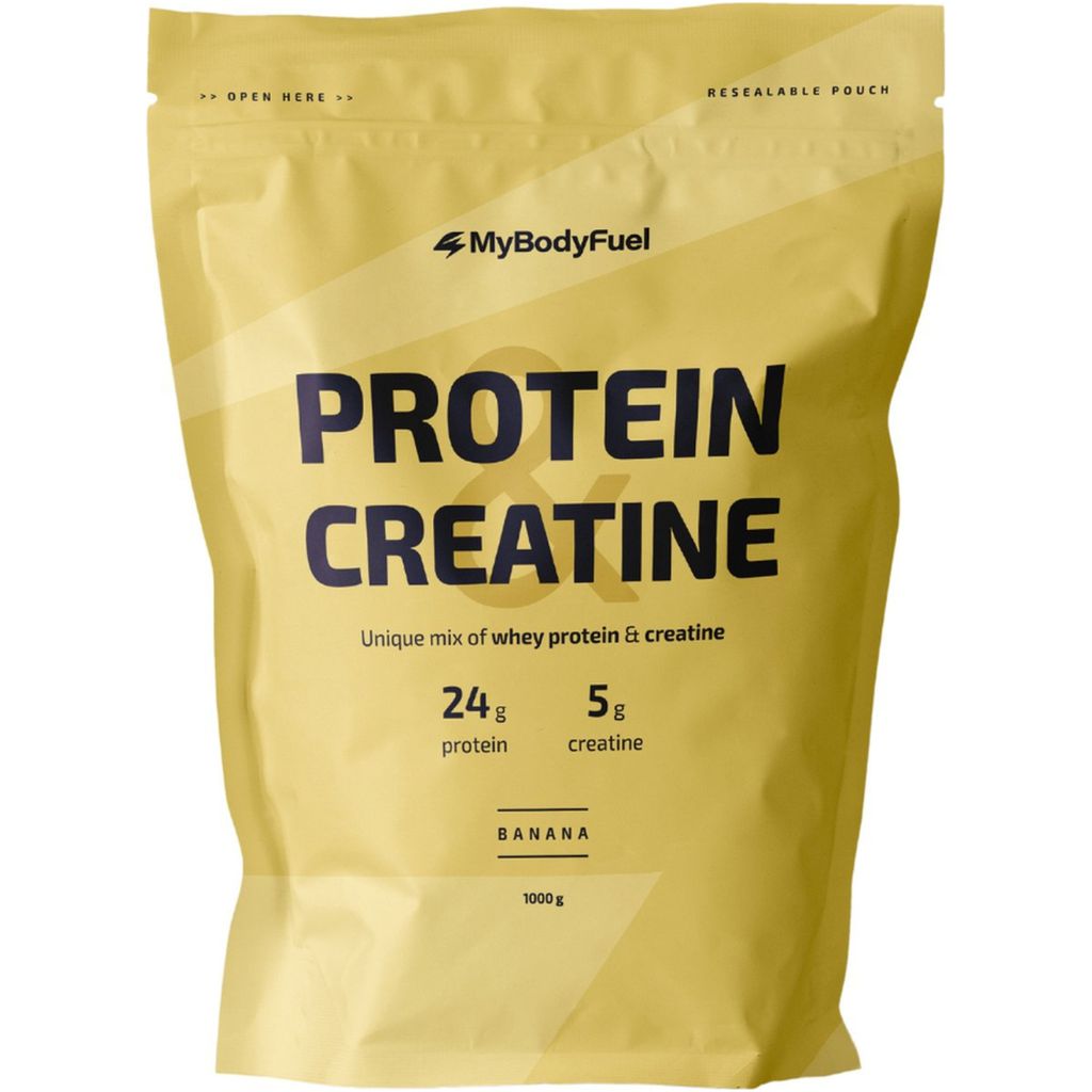 MyBodyFuel Whey Protein und Kreatin 1000 g Banane – Proteinpulver mit Kreatin-Monohydrat, Proteinshake