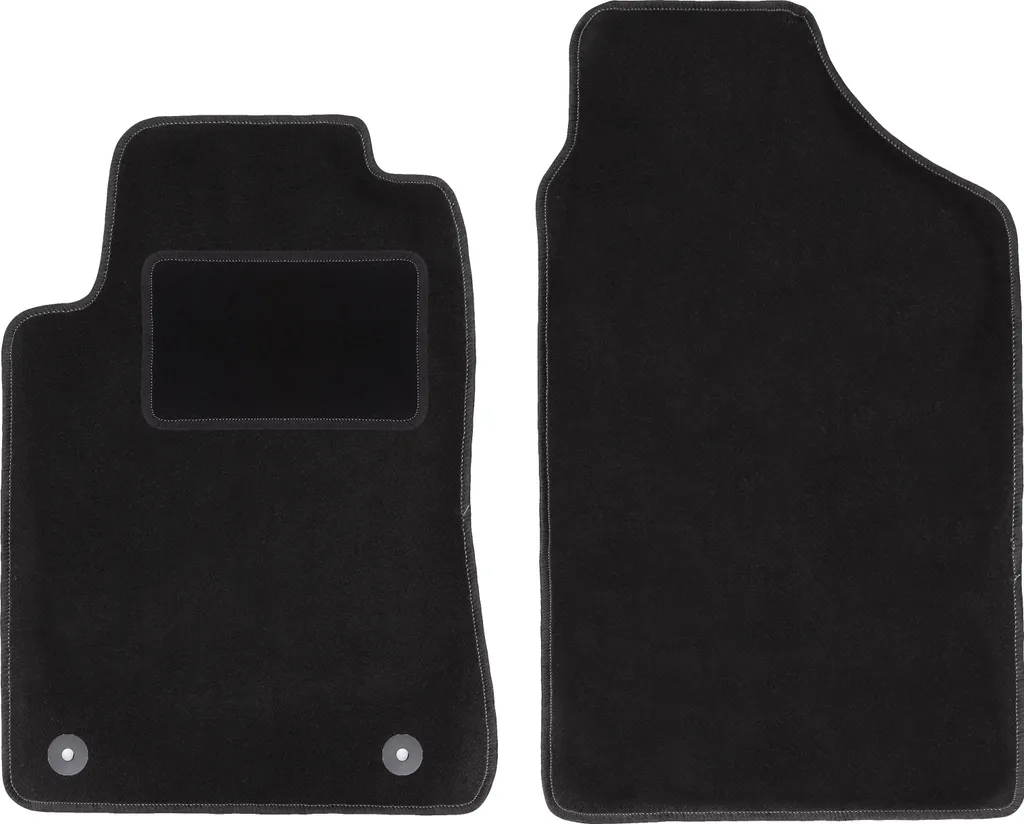 Wielganizator tappetini auto velours anteriori adatto per Peugeot 605 (1989-1999, berlina) neri, set 2 pz, con fissaggi