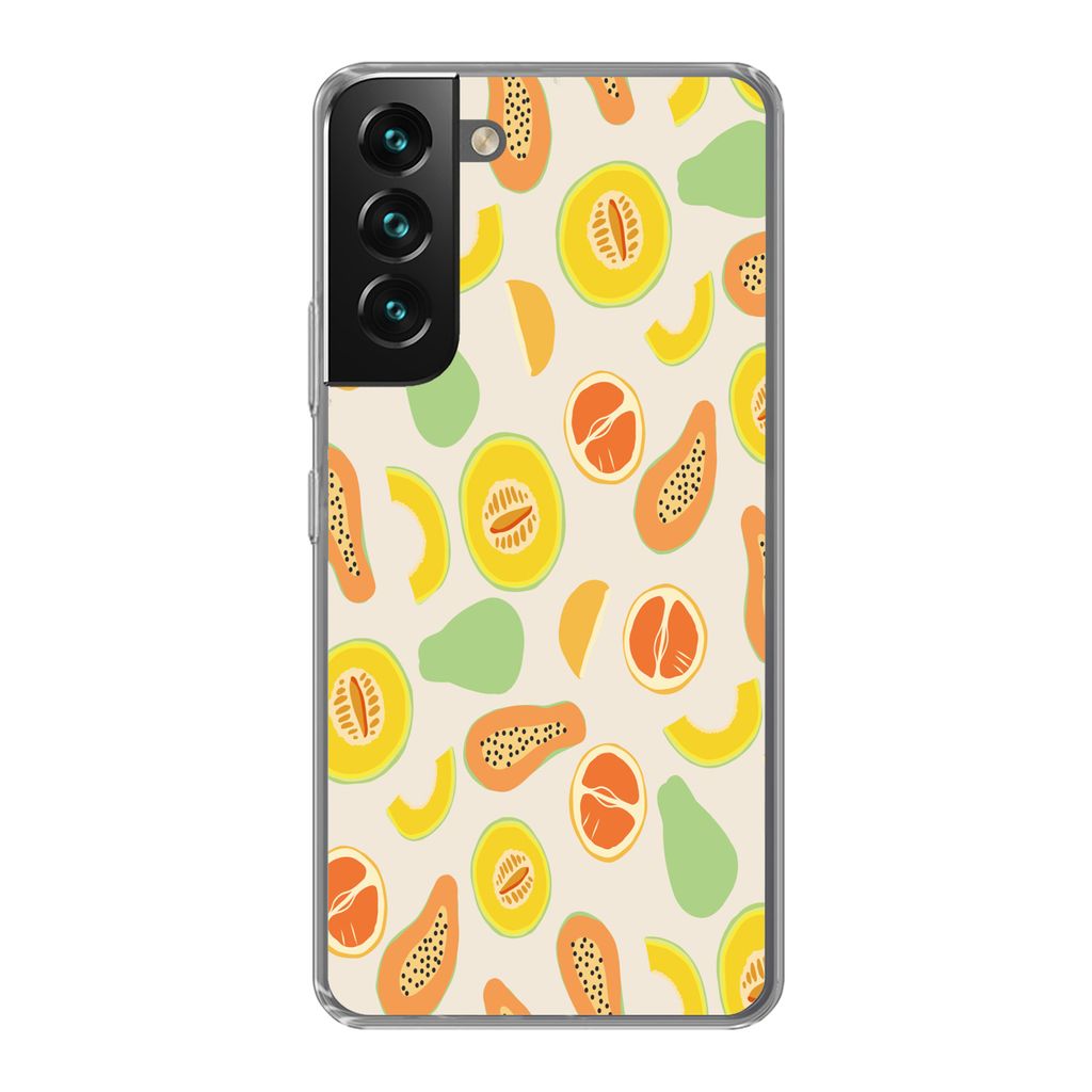 MuchoWow Handyhülle Schutzhülle Hülle für Samsung Galaxy S22 Plus Obst - Muster - Melone Silikon Softcase Handy Hülle - Schutzabdeckung