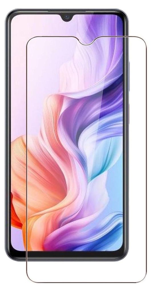 A screen protector is placed on a smartphone.