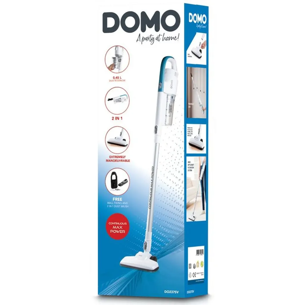 Aspirateur balai rechargeable Domo DO237SV idéal pour sols et meubles