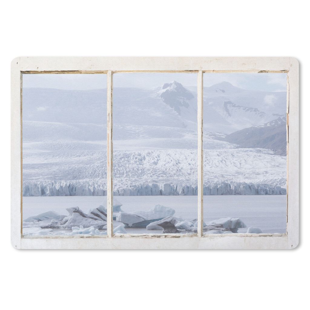 MuchoWow Mauspad Mousepad Durchschauen - Schnee - Eis 27x18 cm - Mousepads - Maus Mat - Pad - Mausunterlage - Büroartikel - Desk Matten