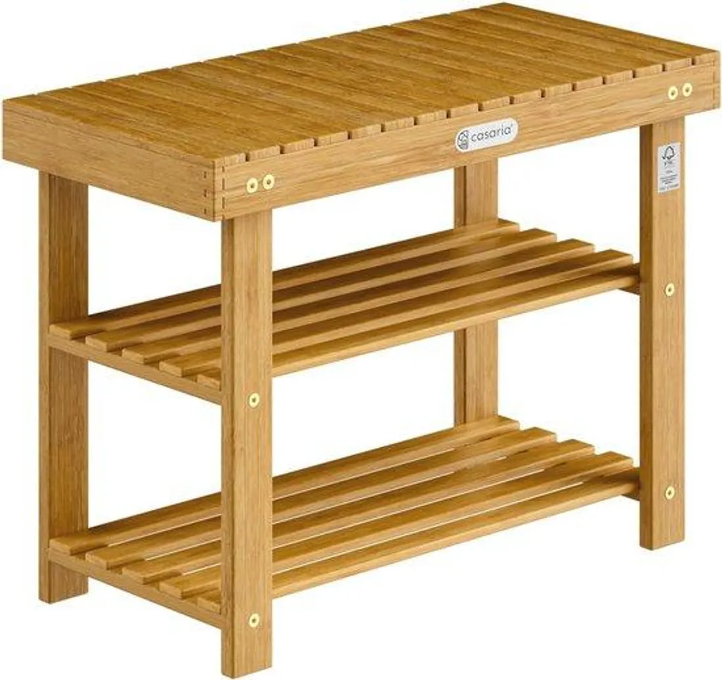 Petit banc pour mettre ses chaussures en bois massif pour couloir étroit