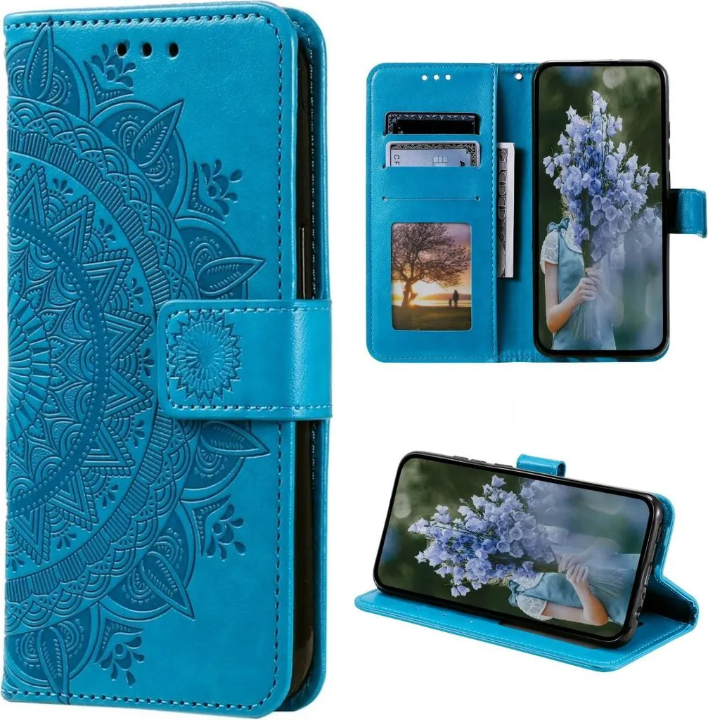Custodia Samsung S23 Ultra Mandala - Cover a Libro in Pelle con Portafoglio