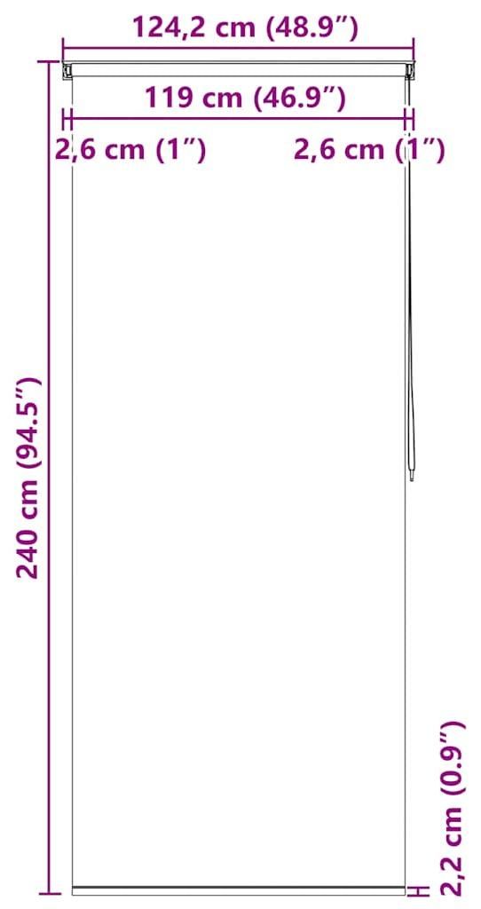 vidaXL Cortina de ducha, 120x240 cm, estampado de círculos Imagen del producto 