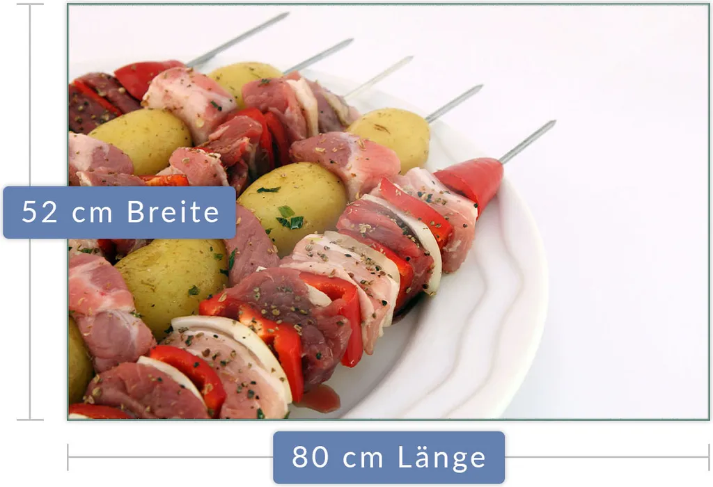 Piastra Vetro 80x52 Food Brown per Piano Cottura | Protezione Totale - 2