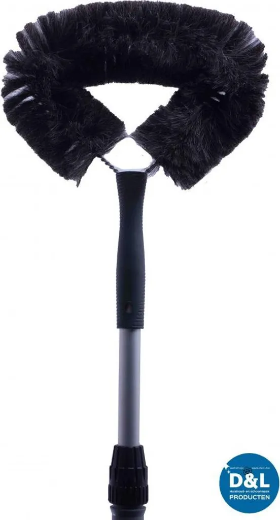 Kit Nettoyage Vitres Hautes : Perche Télescopique, Brosse et Plumeau Chèvre