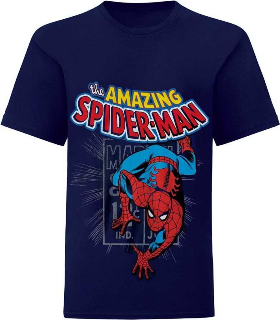 Marvel Kinder T-Shirt Amazing Spider-Man HE435 (116) (Marineblau)