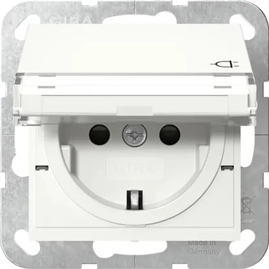 Prise de courant GIRA System 455703 avec clapet et sécurité enfants