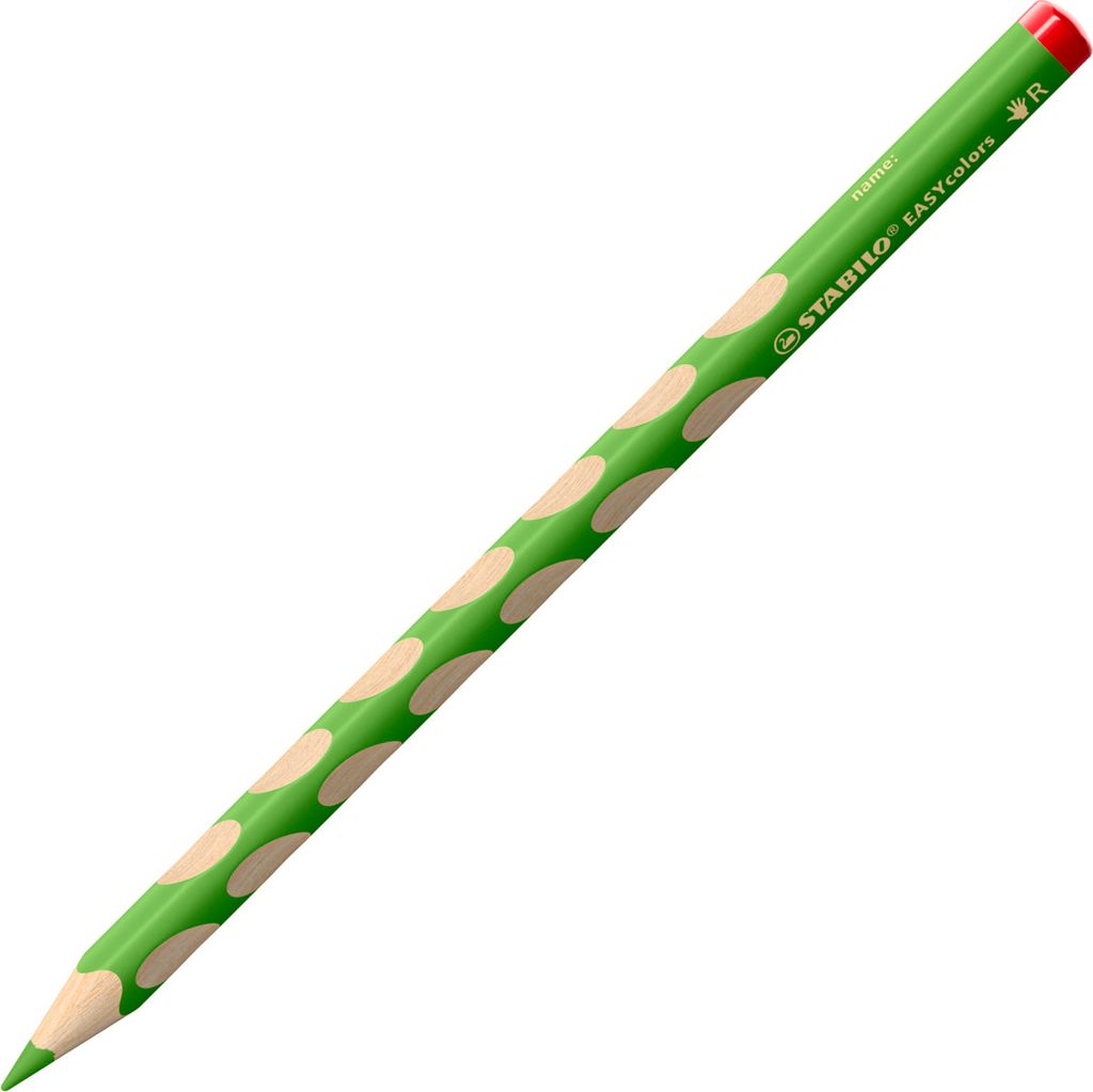 Ergonomischer Buntstift für Rechtshänder - STABILO EASYcolors - 12er Pack - gelbgrün