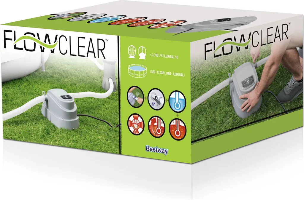 Fini l'Eau Froide avec le Chauffage de Piscine Flowclear 58259 2800W