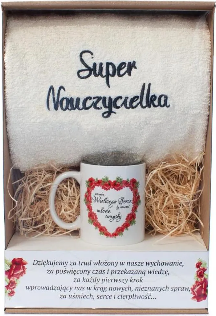 Set Super Enseignant Céramique : Mug 320ml + Serviette Coton Douce