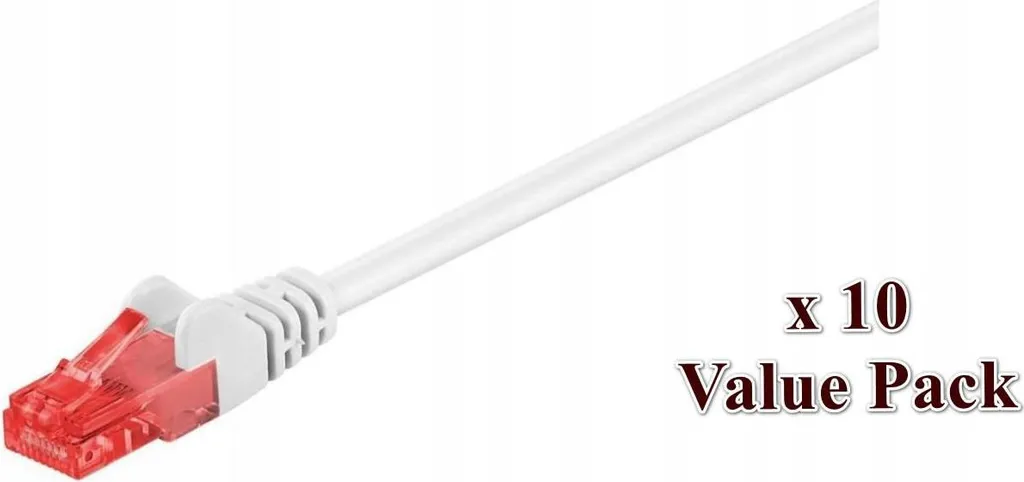 Cavo LAN Cat6 0.5m Bianco Microconnect - Zero Lag per Console e PC