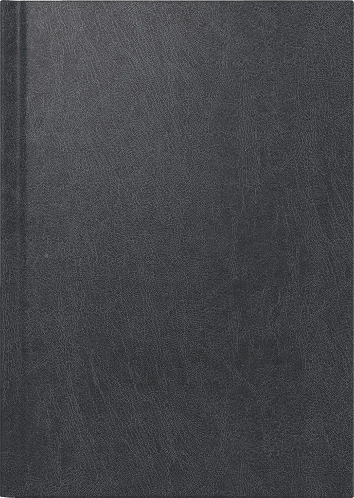 A close-up, full-frame shot of a black book cover.