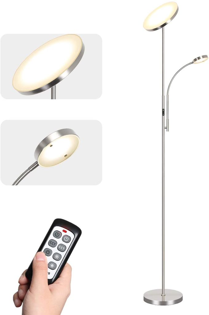 LED Stehleuchte Stehlampe Dimmbar mit Fernbedienung Flexibel Leselampe Touch 12W 
