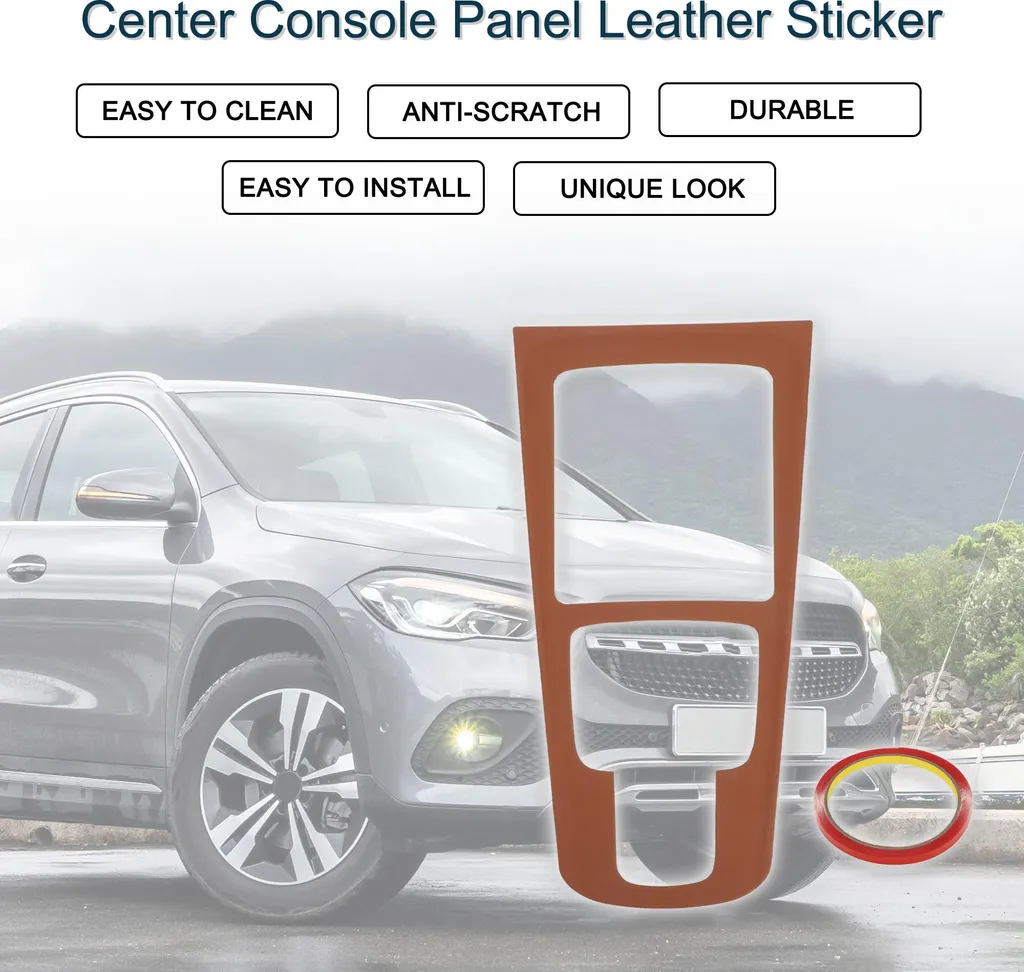 Sticker Console Centrale Marron Anti-Rayures Mercedes GLA/GLB/EQA 2020-24