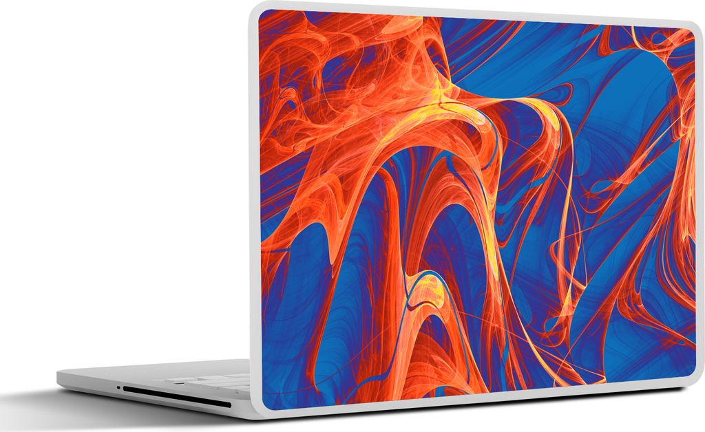 MuchoWow Laptop Aufkleber Sticker Cover Kunst - Wellen - Farbe - Psychedelisch 40x30 cm - Laptop Dekoration - Selbstklebend