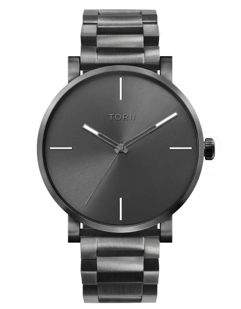 Montre analogique homme en acier gris TORII A45AB.A4 étanche et sport