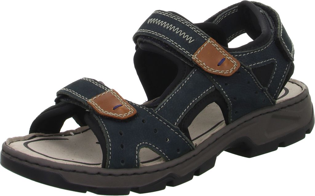 Rieker 26158-14 Herrensandale, Blau, Leder/Synthetik,, Produktbild 