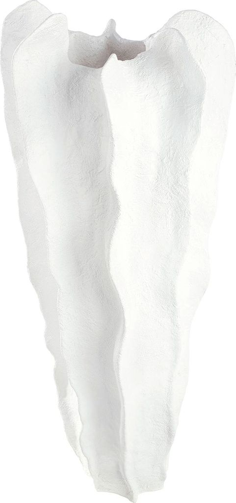 GILDE Bodenvase groß, organisch Wavey weiß H. 92 cm, 60115