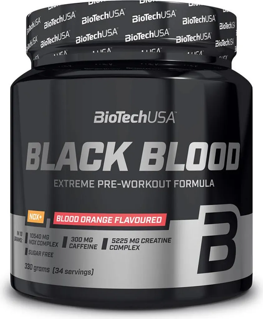 PreWorkout Biotech USA Black Blood NOX+ 330g - Orange Sanguine - Booster