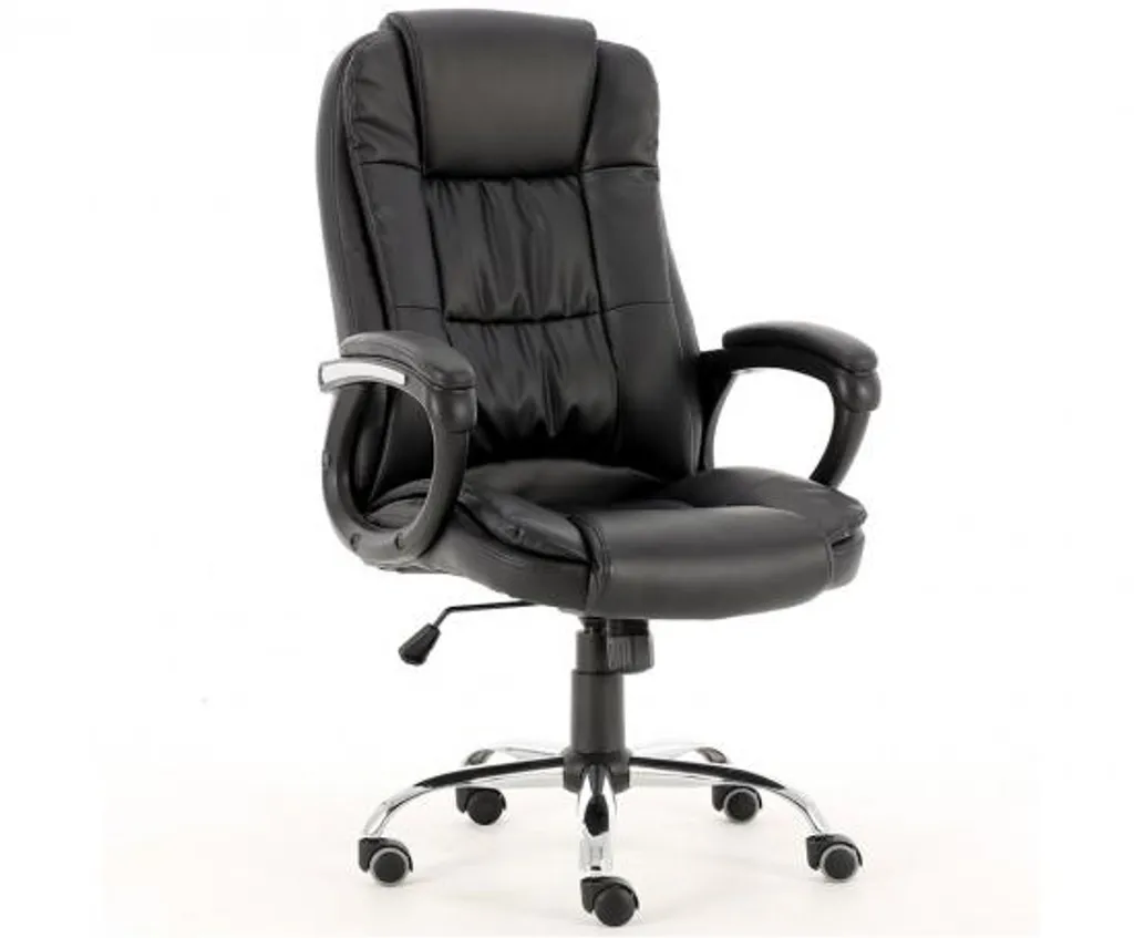 Fauteuil de bureau pivotant RAGMAR noir - Siège de travail ajustable
