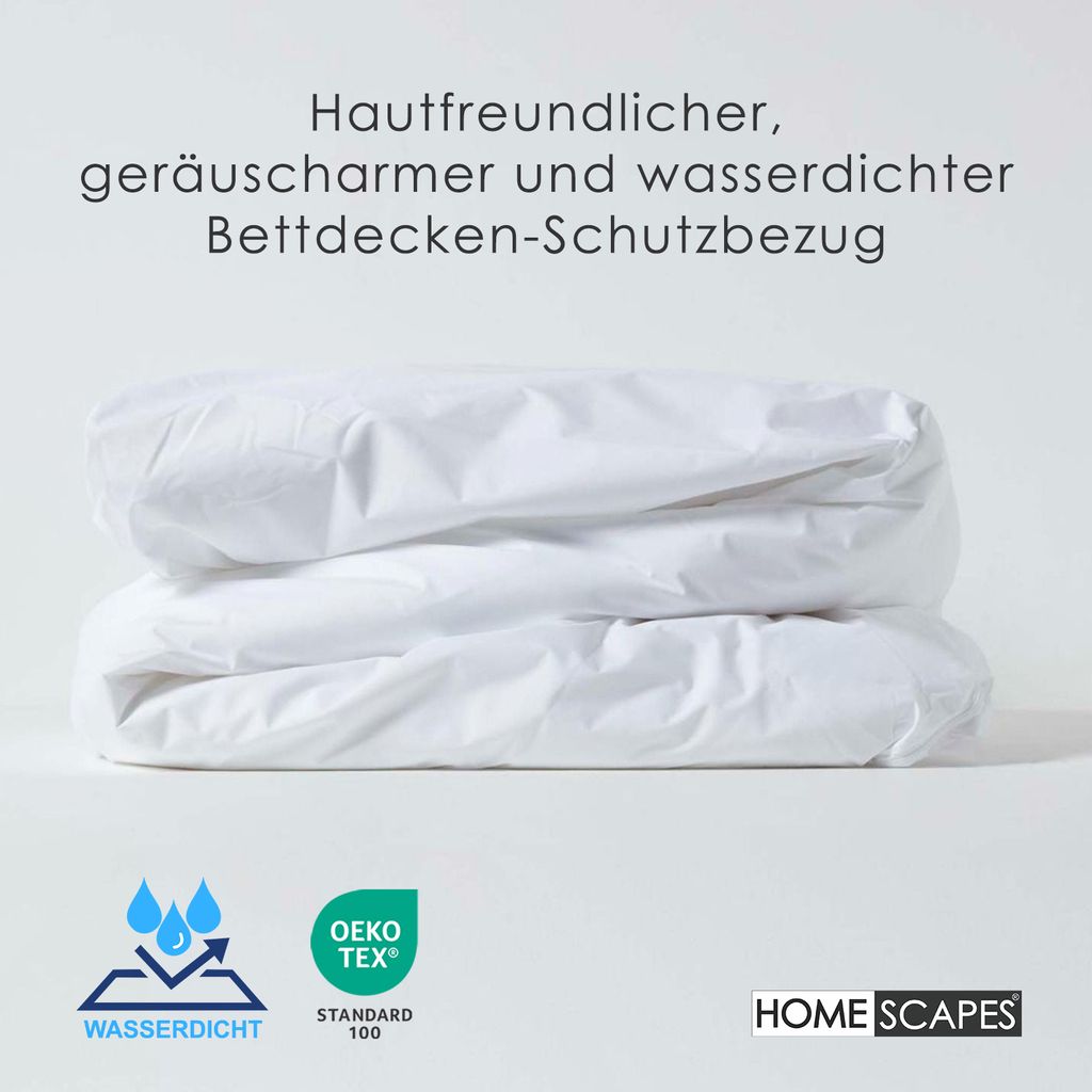 HOMESCAPES Wasserdichter Bettdecken-Schonbezug - 135 x 200 Produktbild 2