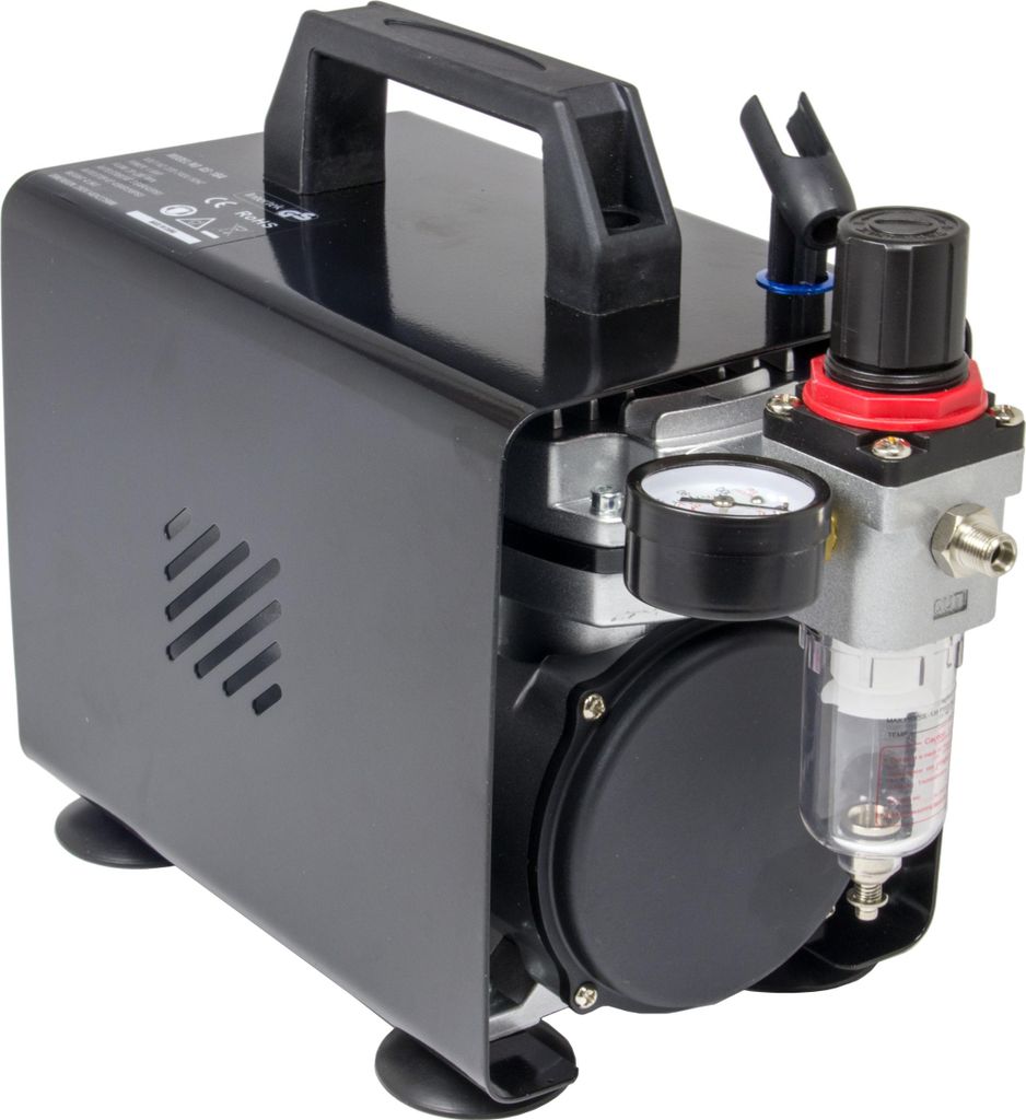 Airbrush Kompressor Saturn AS18B / AS18A kompakt mit Produktbild 