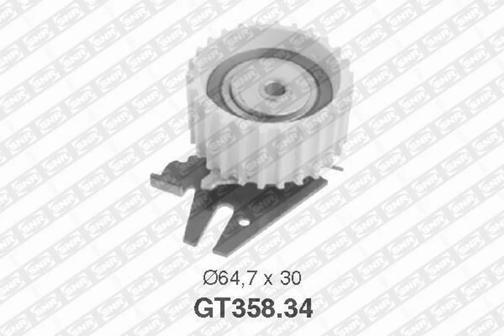 Galet tendeur SNR GT358.34 courroie de distribution Fiat 7772961