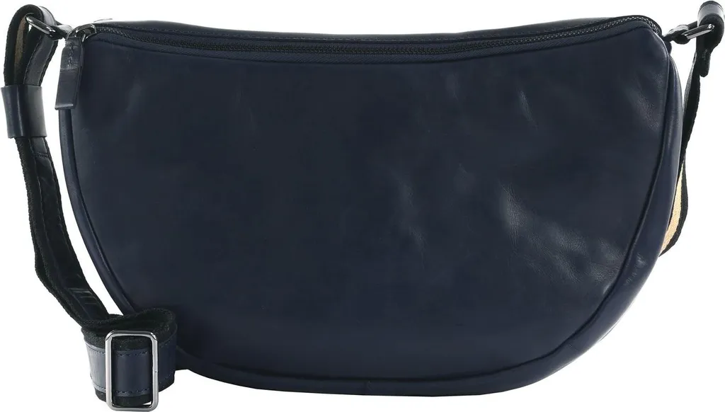 HAROLD'S Pelle Borsa a Tracolla Caugio Pouch Bag Blu Scuro - Vera Pelle
