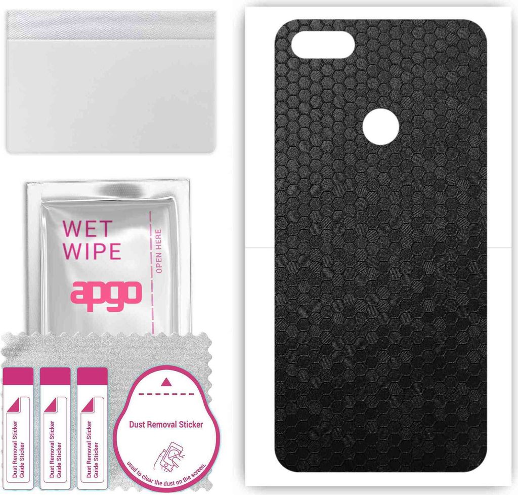 apgo Rückseite Schutzfolie, Skin, kompatibel mit Motorola Moto E6 Play, Hinten Displayschutzfolie aus Vinylfolie, kratzfest, einfache Montage - Sc...