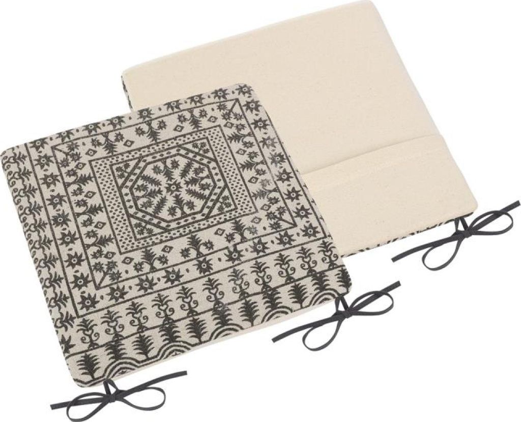 Sitzkissen Paula einfarbig - 38x38 cm - Grau