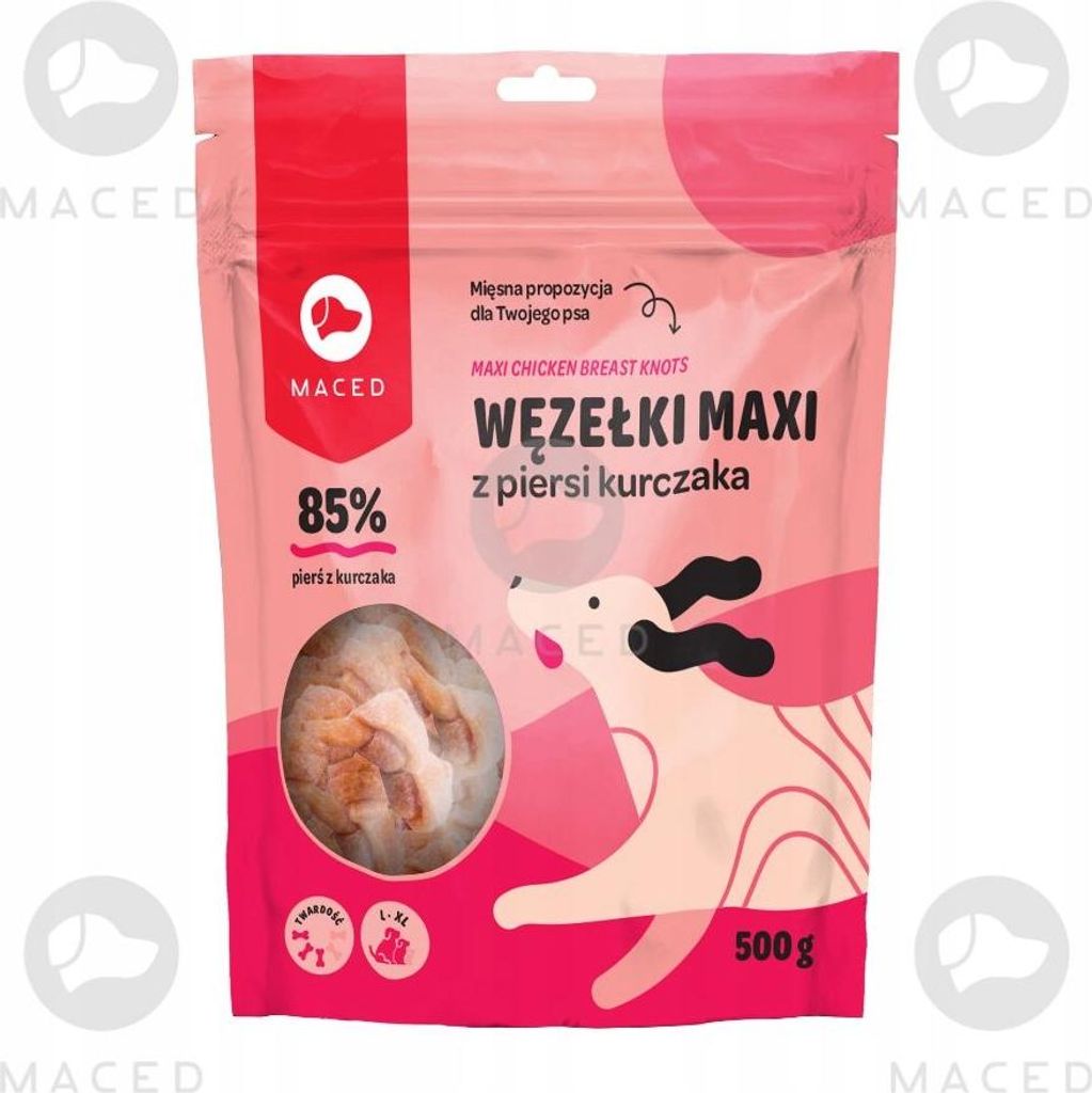 MACED - MAXI Knoten 12,5cm - Hähnchenbrust - 500g