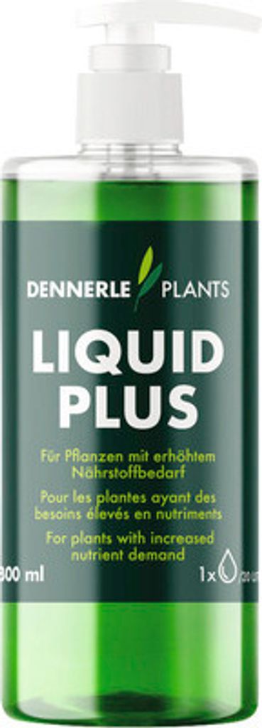 Aquariumpflanzendünger DENNERLE PLANTS Liquid PLus 300 ml mit NPK, Eisen und Spurenelementen perfekt für Aquascaping mit