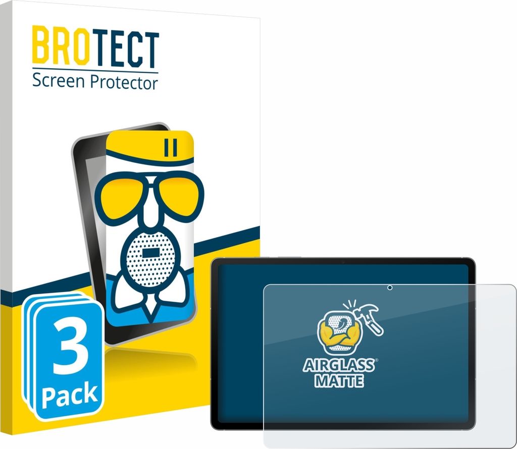 3x BROTECT Entspiegelungs Schutzglas für Samsung Galaxy Tab S10 FE WiFi Schutzfolie Panzer Folie Glas Display Schutz matt