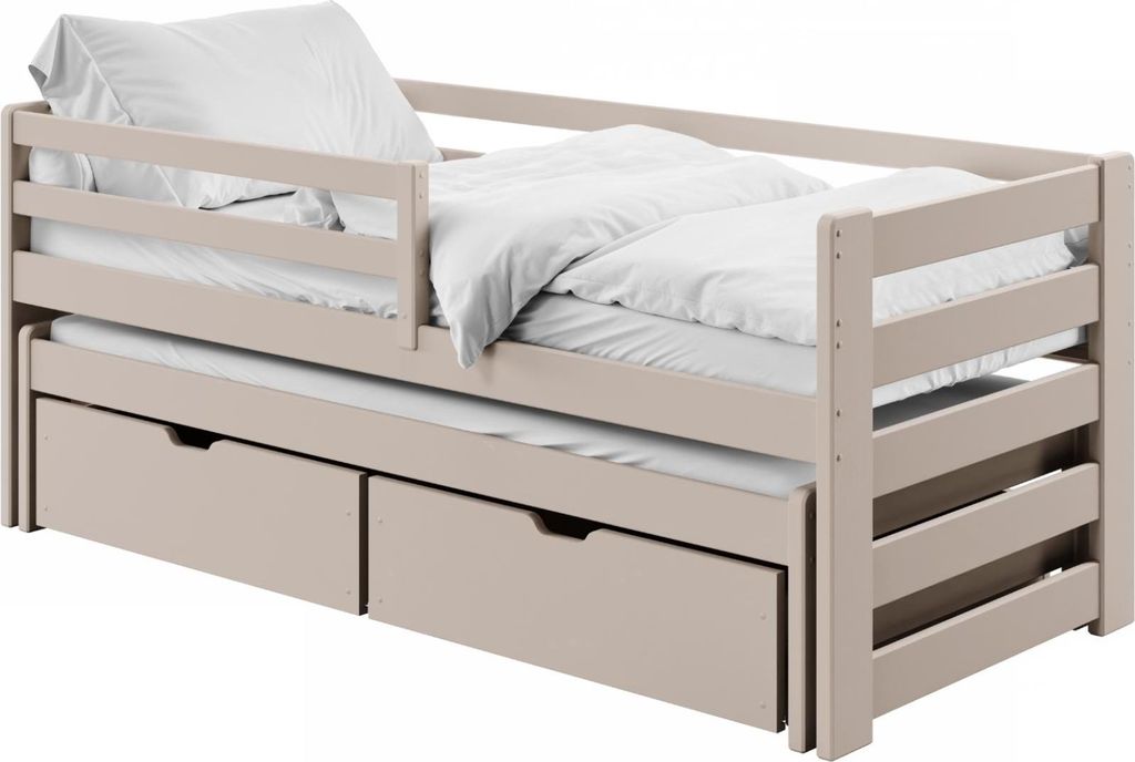 Einzelbett 90x200 cm mit Rausziehbett 90x190 cm mit Zwei Produktbild 
