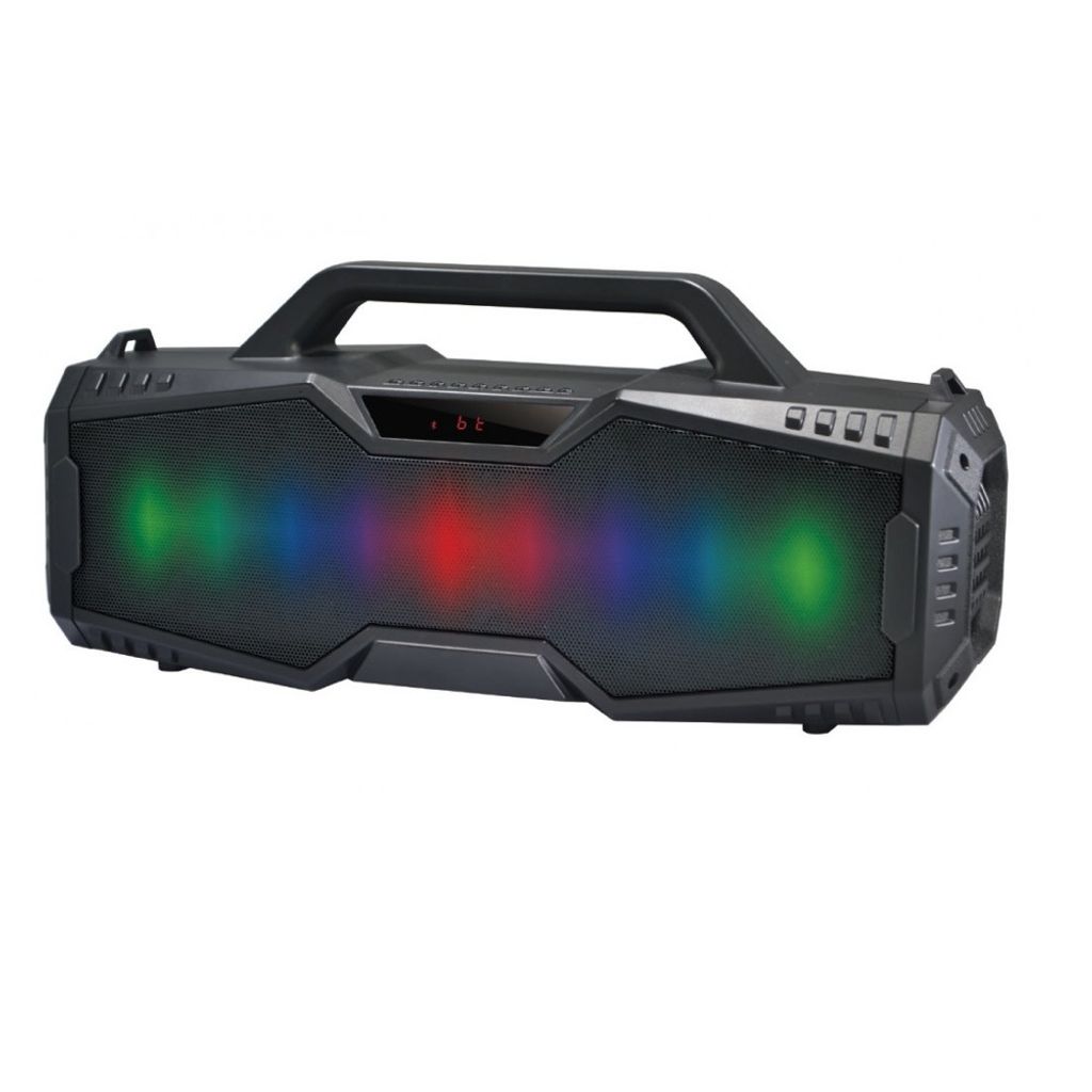 Rebeltec SoundBox 420 schwarz 30W LED RGB Bluetooth, FM-Radio, USB-Stick, microSD-Karte, AUX, Telefonanrufe