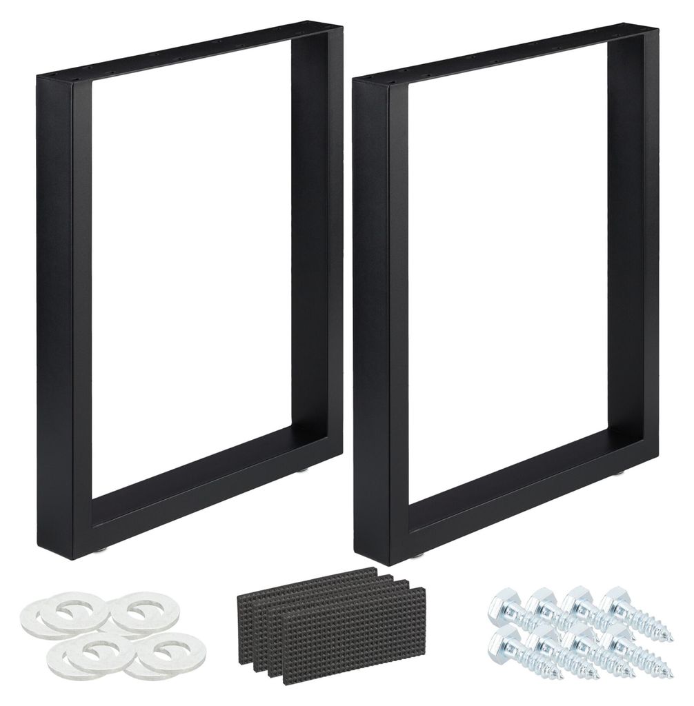 Relaxdays Tafelpoten, set van 2, BxH: 60x72 cm, metalen Productafbeelding 