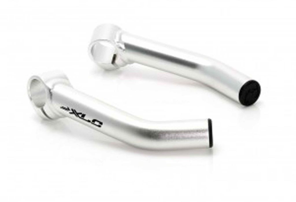 XLC BE-A01 Bar-Ends gebogen 140 mm, silber/matt (1 Paar)