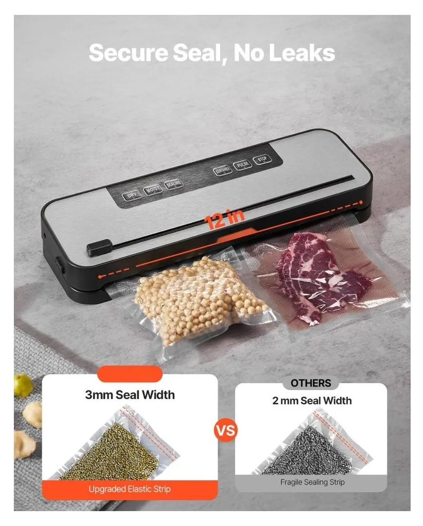 Machine de mise sous vide pour conservation longue durée - Pack 10 sacs
