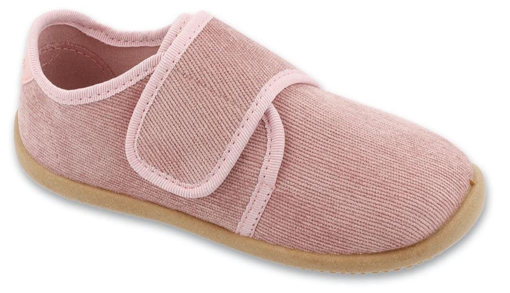 Hausschuhe Befado SOFTER 904Y004 Barfuß rosa flexi Klettverschluss