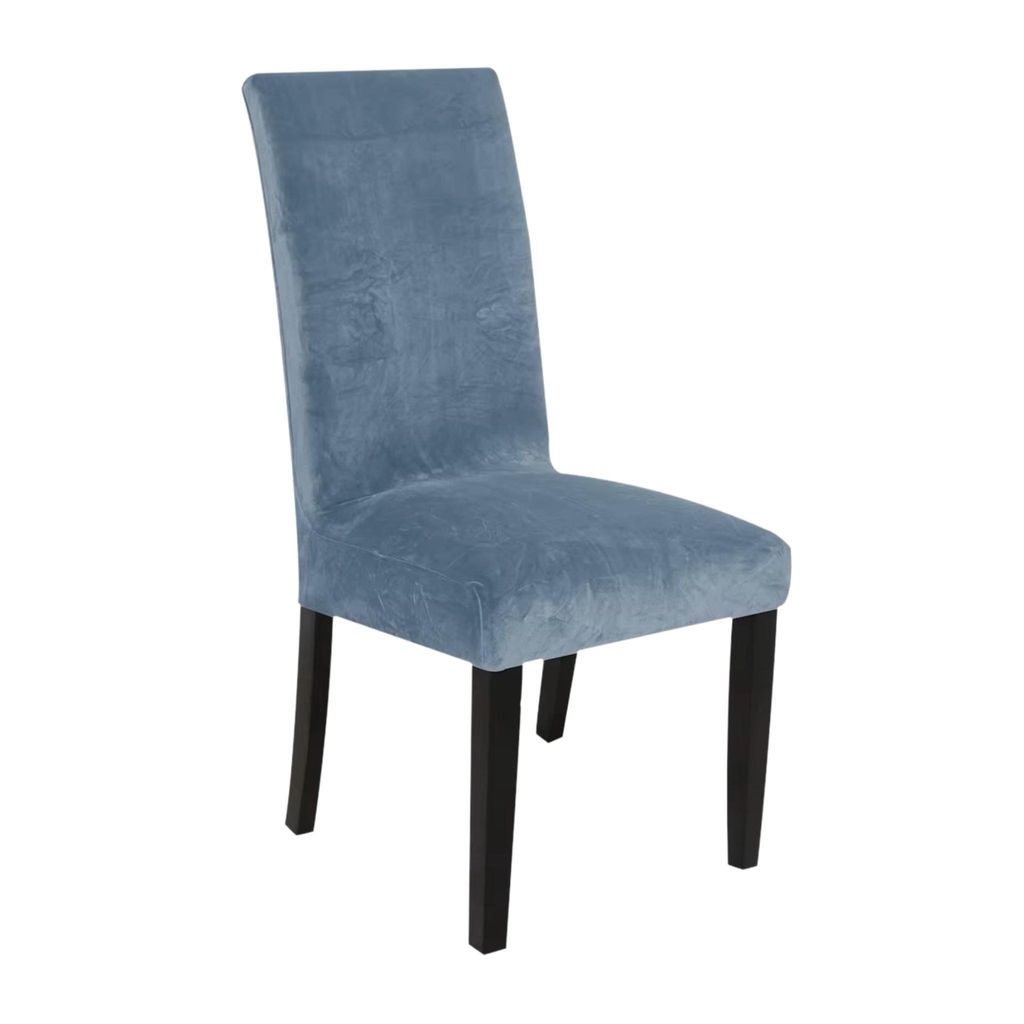 Hilvard Stuhlbezug, Stuhlhussen, Stuhlbezüge für Esszimmerstühle, Waschbar und Stretch, Steinblau