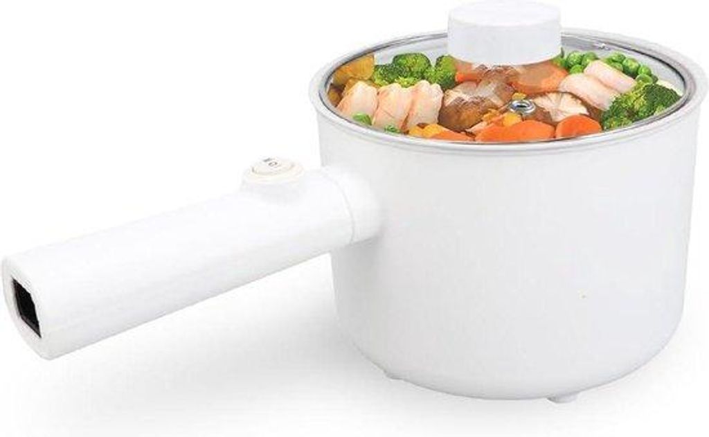 Elektrische Hot Pot Pan 1,8L Anti-aanbak Multifunktionell Fornuis Fritürgerät mit Dampf- und Bratfunktion