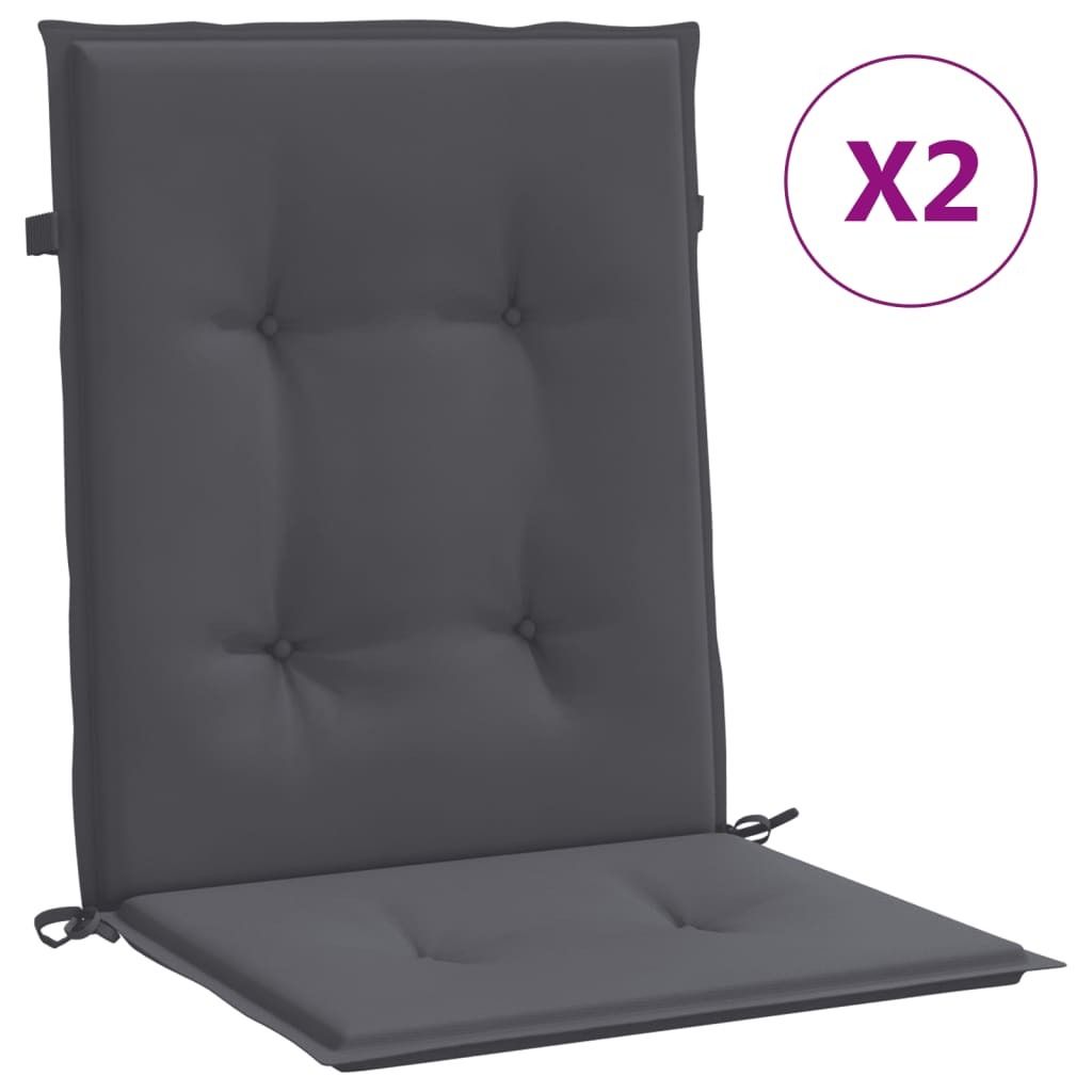 vidaXL Coussin pour chaise de jardin à dossier bas 2 pcs. Image du produit 