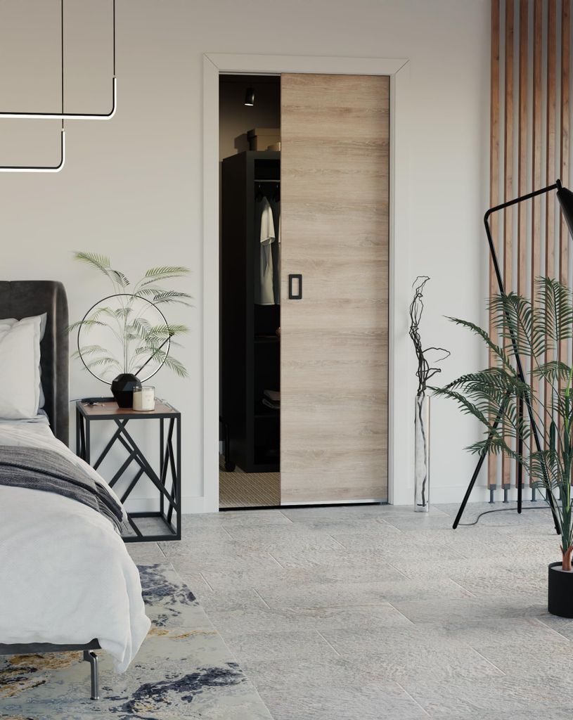 KIER FURNITURE Schiebetüren Evo Werdi + Kassette und Rahmen 70cm, Sonoma